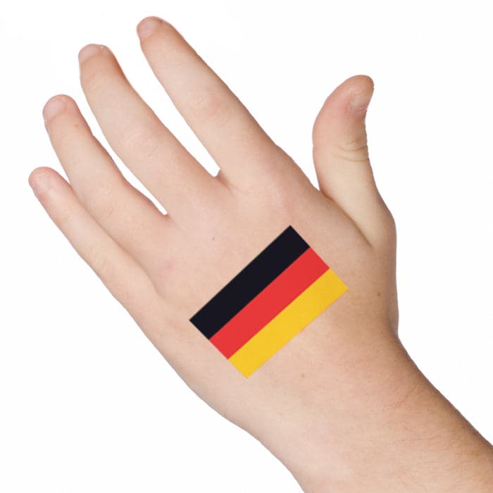 Germany Flag Temporary Tattoo 2 in x 1.5 in