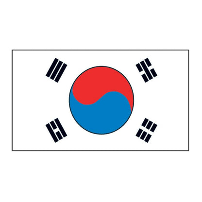 Korea Flag Temporary Tattoo 2 in x 1.5 in