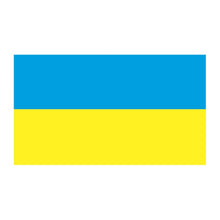 Ukraine Flag Temporary Tattoo 2 in x 1.5 in