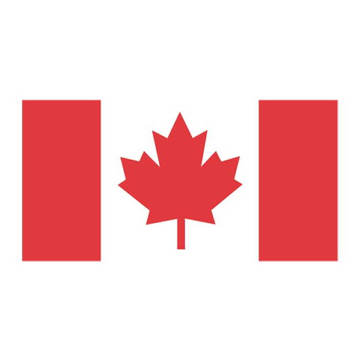 Canadian Flag Temporary Tattoo 2 in x 1.5 in