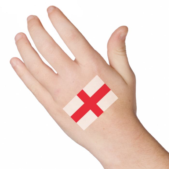 England Temporary Tattoo 2 in x 1.5 in