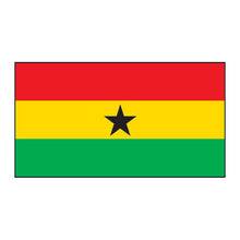 Ghana Flag Temporary Tattoo 2 in x 1.5 in