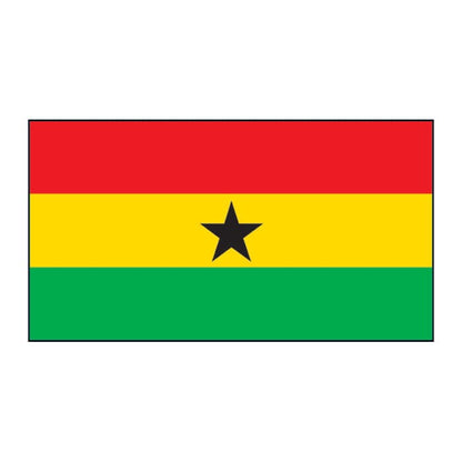 Ghana Flag Temporary Tattoo 2 in x 1.5 in