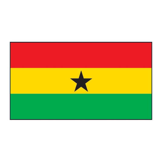 Ghana Flag Temporary Tattoo 2 in x 1.5 in