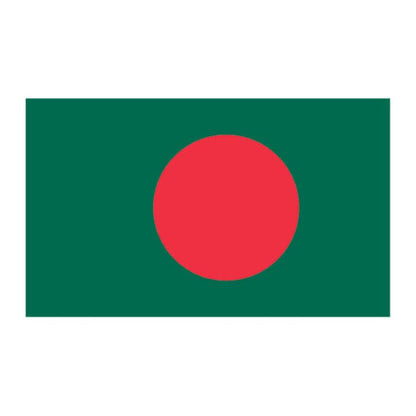Bangladesh Flag Temporary Tattoo 2 in x 1.5 in
