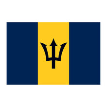 Barbados Flag Temporary Tattoo 2 in x 1.5 in