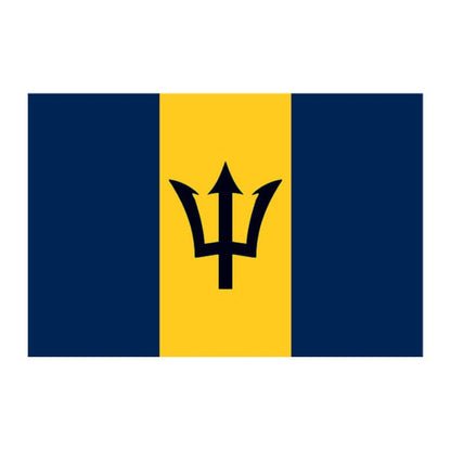 Barbados Flag Temporary Tattoo 2 in x 1.5 in