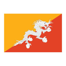 Bhutan Flag Temporary Tattoo 2 in x 1.5 in