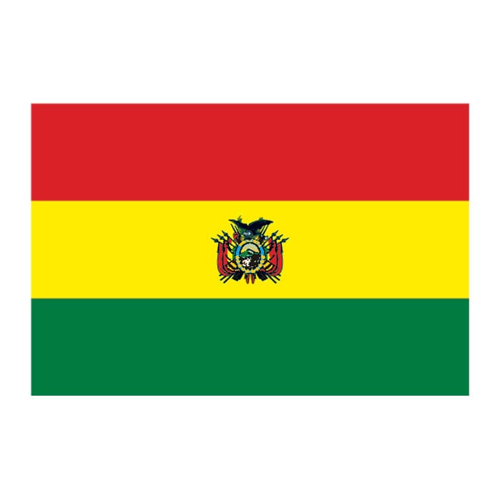 Bolivia Flag Temporary Tattoo 2 in x 1.5 in