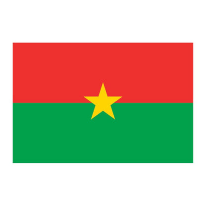 Burkina Faso Flag Temporary Tattoo 2 in x 1.5 in