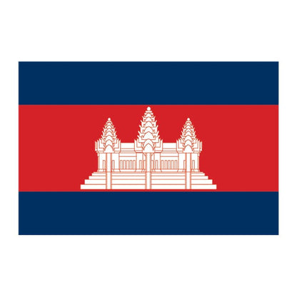 Cambodia Flag Temporary Tattoo 2 in x 1.5 in