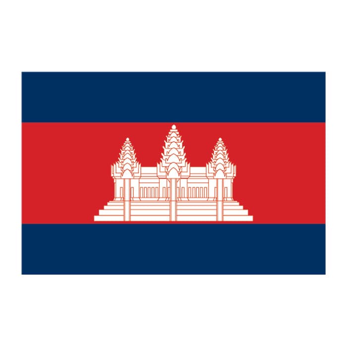 Cambodia Flag Temporary Tattoo 2 in x 1.5 in