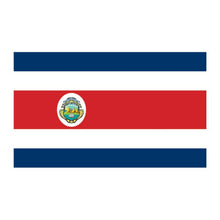 Flag of Costa Rica Temporary Tattoo 2 in x 1.5 in