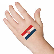 Flag of Croatia Temporary Tattoo 2 in x 1.5 in