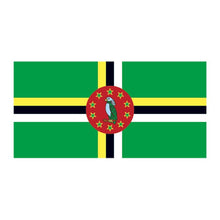 Dominica Flag Temporary Tattoo 2 in x 1.5 in