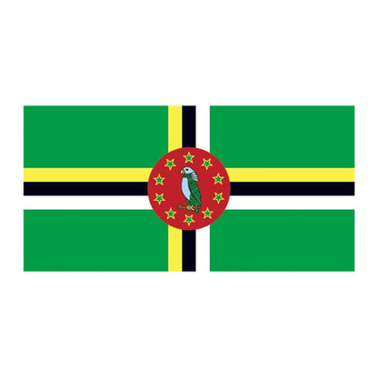 Dominica Flag Temporary Tattoo 2 in x 1.5 in