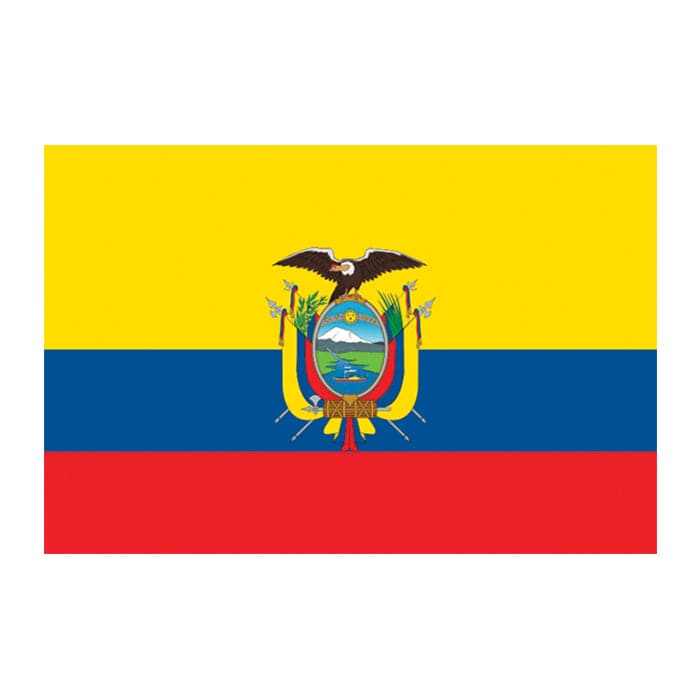 Flag of Ecuador Temporary Tattoo 2 in x 1.5 in