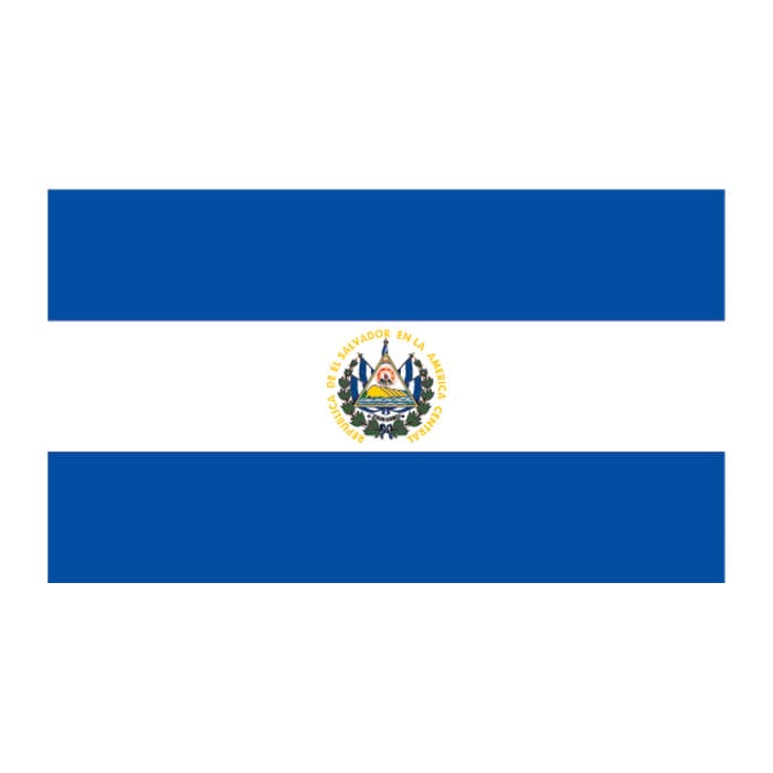 Flag of El Salvador Temporary Tattoo 2 in x 1.5 in
