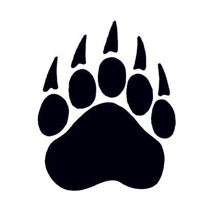 Bear Paw Print Temporary Tattoo 2 in x 2 in