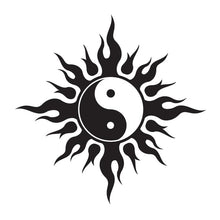 Tribal Yin Yang Temporary Tattoo 2 in x 2 in