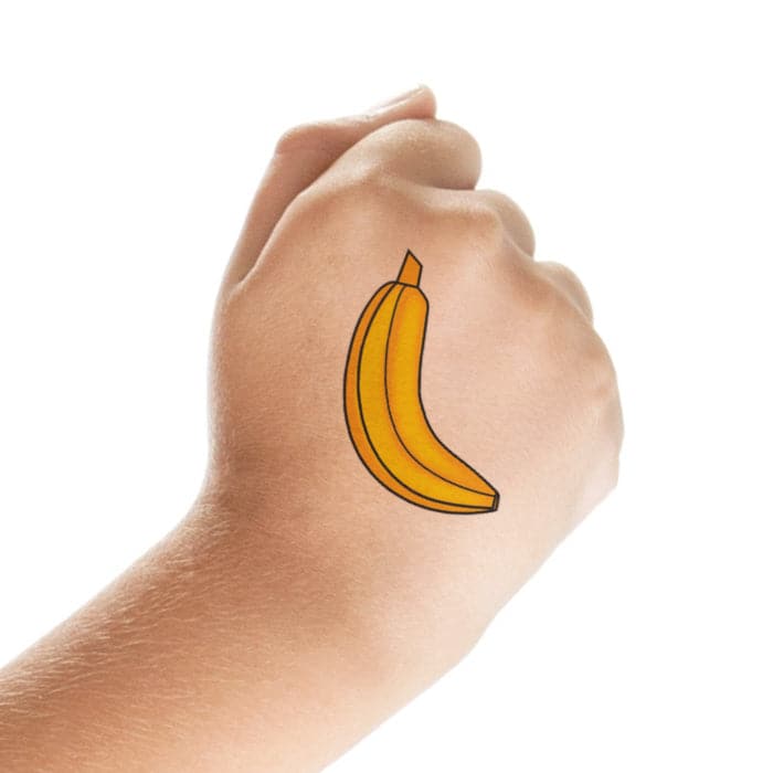 Banana Temporary Tattoo 2 in x 2 in
