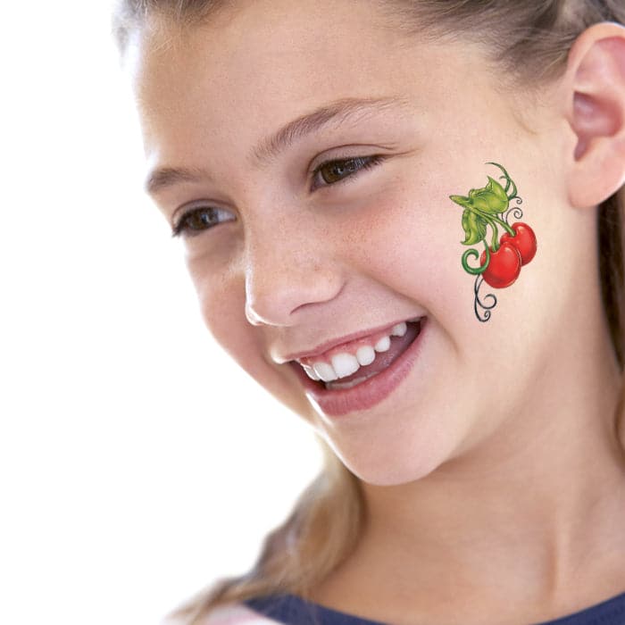 Cherries Temporary Tattoo 2 in x 2 in