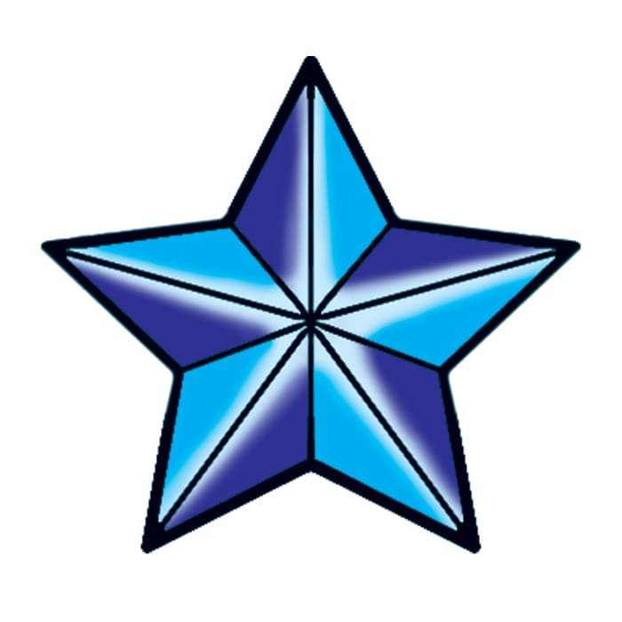 Nautical Star Temporary Tattoo 2 in x 2 in