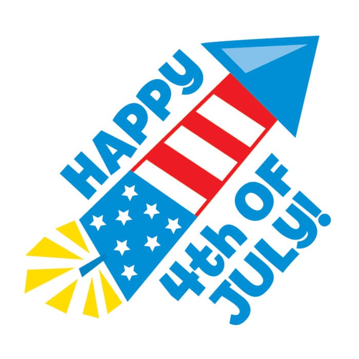 Happy 4th of July Temporary Tattoo 2 in x 2 in