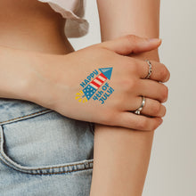 Happy 4th of July Temporary Tattoo 2 in x 2 in