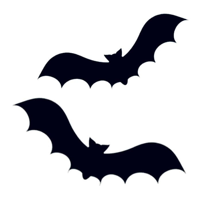 Two Bats Temporary Tattoo 2 in x 2 in