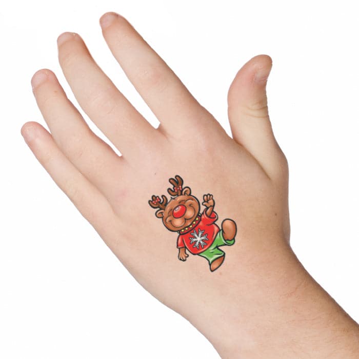 Reindeer Temporary Tattoo 2 in x 2 in