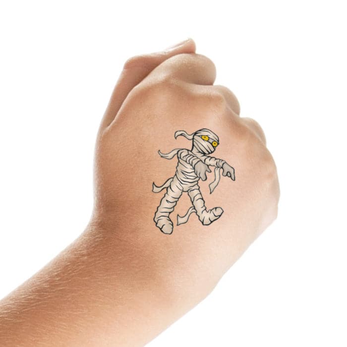 Walking Mummy Temporary Tattoo 2 in x 2 in