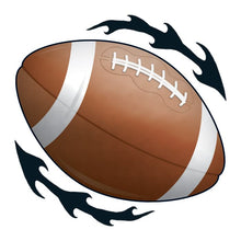 Flamin' Football Temporary Tattoo 2 in x 2 in