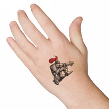 Knight with Mace Temporary Tattoo 2 in x 2 in