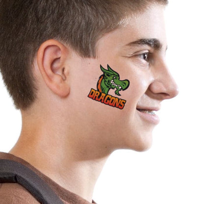 Dragons Sports Temporary Tattoo 2 in x 2 in