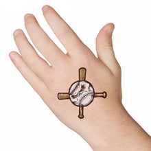 Baseball and Bats Temporary Tattoo 2 in x 2 in