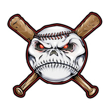 Baseball and Bats Temporary Tattoo 2 in x 2 in