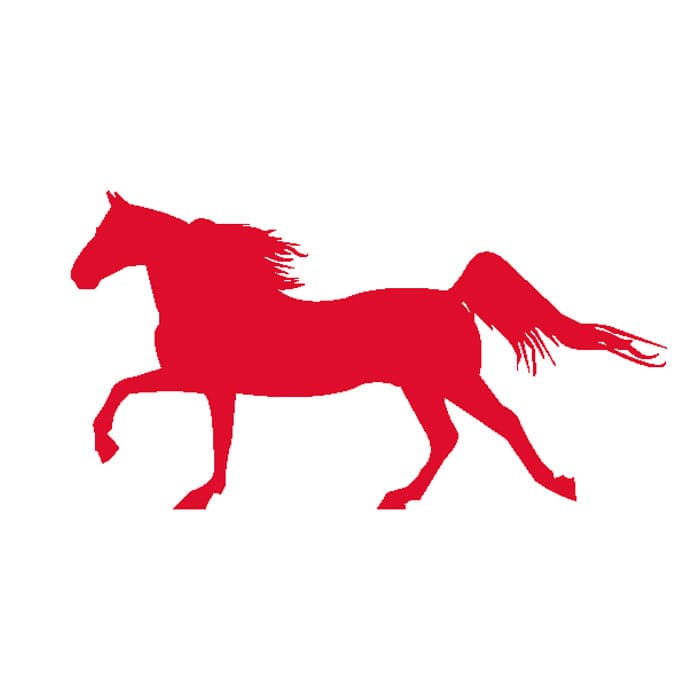 Red Horse Temporary Tattoo 2 in x 2 in