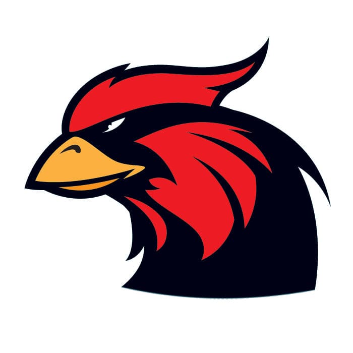 Cardinal Mascot Temporary Tattoo 2 in x 2 in