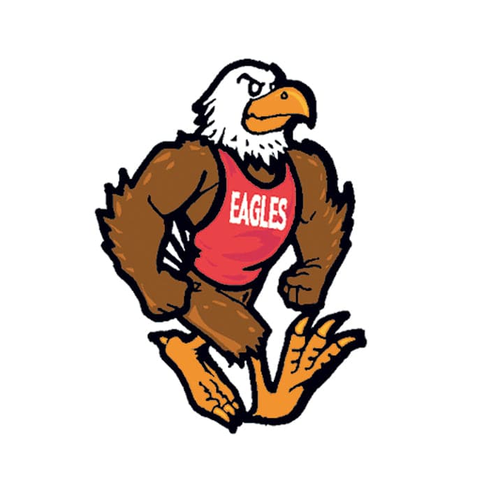 Eagle Mascot Temporary Tattoo 2 in x 2 in