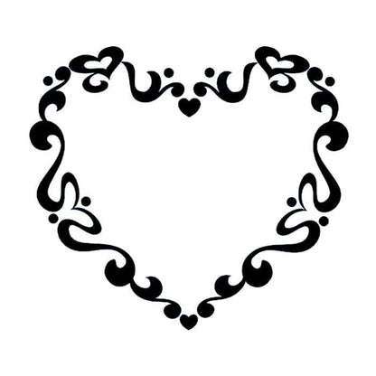 Tribal Swirl Heart Temporary Tattoo 2 in x 2 in