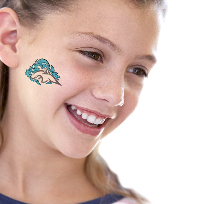 Tribal Dolphin Temporary Tattoo 2 in x 2 in