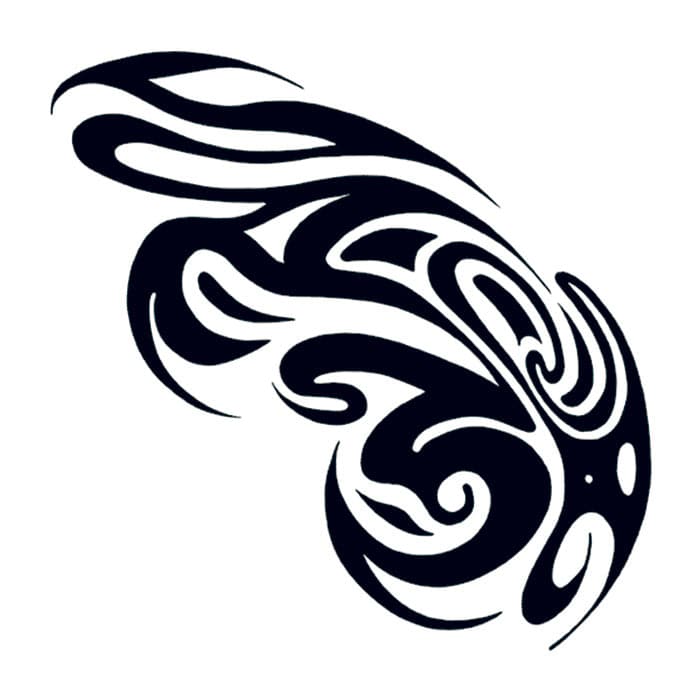 Tribal Swirls Temporary Tattoo 2 in x 2 in