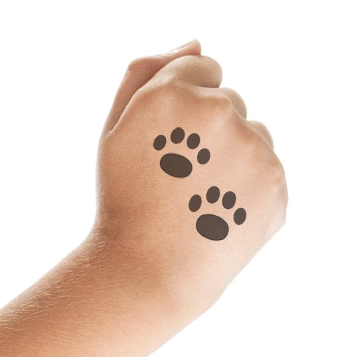 Two Paws Temporary Tattoo 2 in x 2 in
