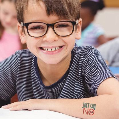 Just Say No Temporary Tattoo 2 in x 2 in