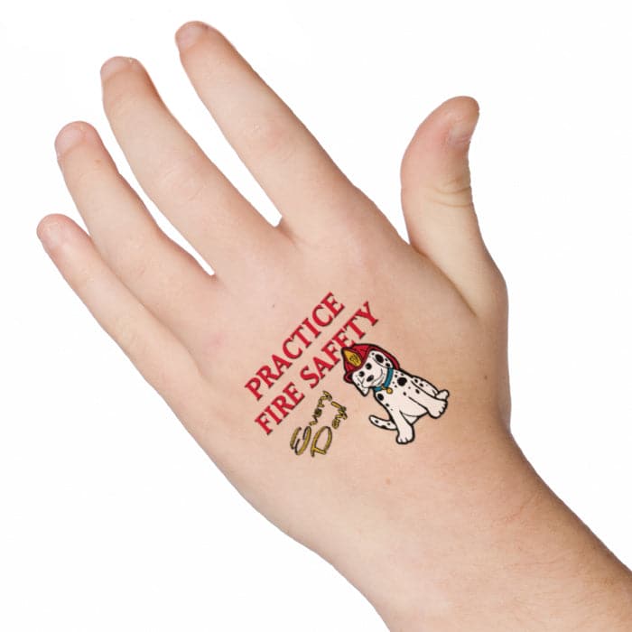 Fire Safety Every Day Temporary Tattoo 2 in x 2 in