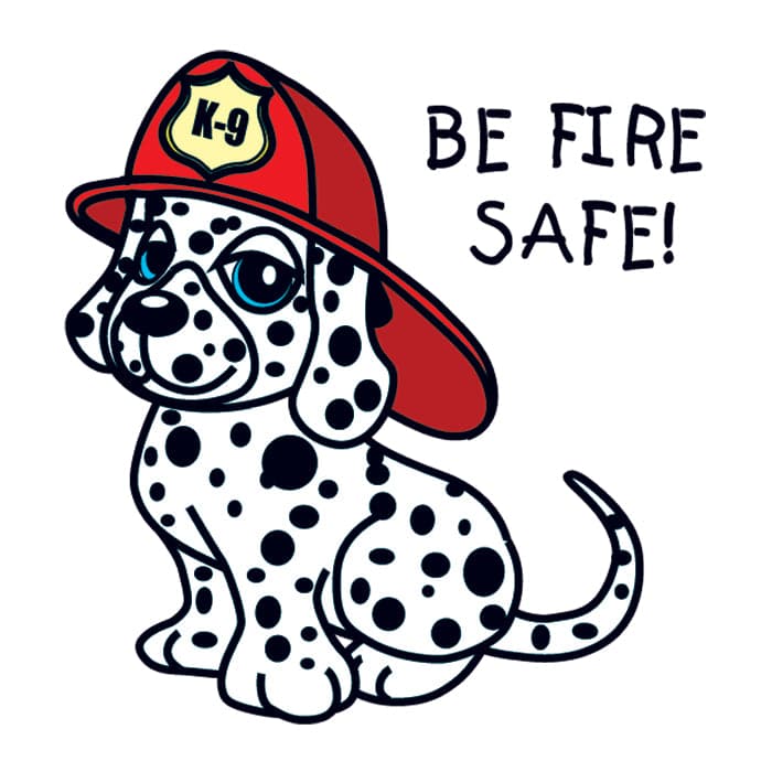Be Fire Safe Temporary Tattoo 2 in x 2 in
