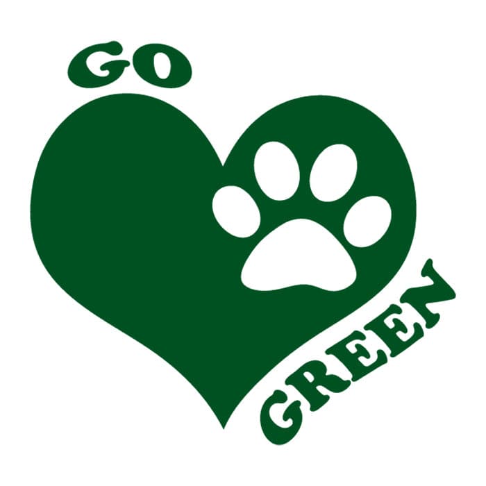 Go Green Paw Temporary Tattoo 2 in x 2 in