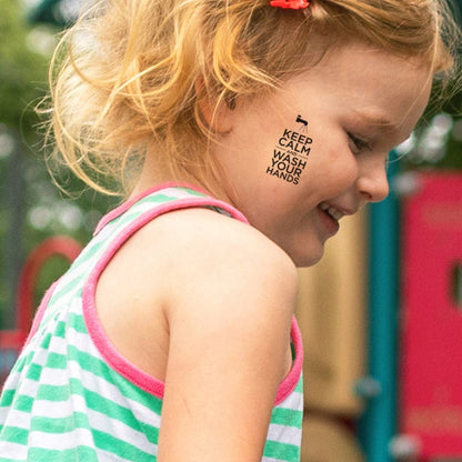 Wash Your Hands Temporary Tattoo 2 in x 2 in