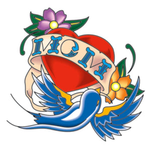 Mom Heart Temporary Tattoo